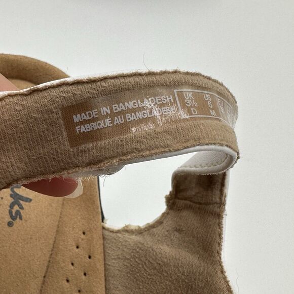 CLARKS Merliah Sheryl Leather White Flower Womens 6 Slingback Sandals Shoes - Picture 13 of 15